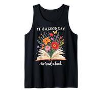 Positive Vibe It is A Good Time to Read Book Lover Floral Tank Top