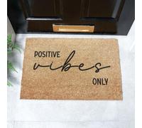 Positive Vibes Only Doormat (60 x 40cm) Artsy Mats Brown 40cm x 60cm