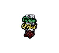 Positive Vibes Positive Mind Positive Life Enamel Pin, Motivational Mindset Pin Brooch, Inspirational Quote Brooch Badge, Uplifting Positivity Lapel Badges, Self Improvement Gift, Daily Reminder