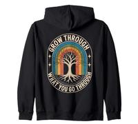 Positivity Growth Inspirational Love Rainbow Positive Quote Zip Hoodie