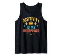 Positivity is My Superpower Retro Happy Face Positive Vibes Tank Top