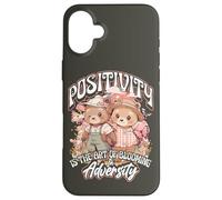 Positivity is the Art of Blooming in Adversity Teddy Bears Case for iPhone 16 Plus