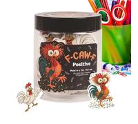 Positivity Jar Daily Inspirational Chicken Positive Affirmations and Support Jar Set for Women Friends Colleagues Teens Birthday Easter Holiday New Year Party Gifts