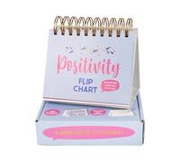 Positivity Motivational Weekly Calendar 52 Flip Affirmations Quotes Vibrant Design, Inspirational Gifts for Women, Mindfulness Office Desk Decor, New Job Gifts for Coworkers,Blue&Rosy