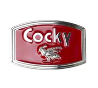 POSKLA Gift Box Package Casual Animal Design Mens Cocky Rooster Belt Buckle, Red/Square, Middle