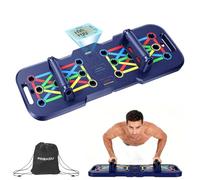 POSKOU Push Up Board Home Exercise Press up Board Strength Training Workout Fitness Gym Equipment (Blue with Counter)
