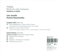 E. YSAYE: POEME - WORKS FOR VIOLIN & PIANO - CD