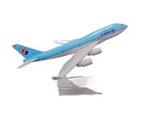 POSMRWK model airplane For 16CM Korean Air 1:400 Scale Alloy Metal Aircraft Model B747 With Aircraft Stand Collectible Model Aircraft toy airplane kit