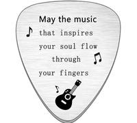 Posoto 1pcs Guitar Pick Gifts for Guitarist Musicians Music Lovers Music Teacher Gift Music Student Graduation Gift Christmas Birthday Gifts May The Music That Inspires Your Soul