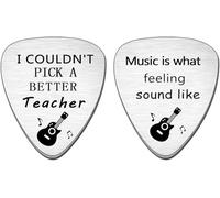 Posoto 2pcs Music Teacher Gifts Guitar Pick Thank You Teacher Gifts for Women Men Graduation Birthday Christmas Back to School - I Couldn't Pick A Better Teacher (2 Pcs)