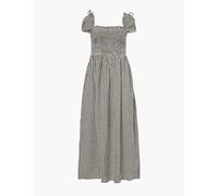 Posse Womens Gingham Mira Checked Cotton Seersucker Dress M