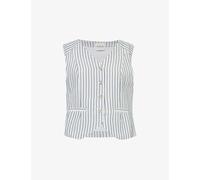 Posse Womens Seagrass Stripe Diana Striped Woven Waistcoat M