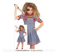 FIESTAS GUIRCA Possessed Doll Fancy Dress Costume for Girls 7-9 Years