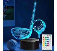 POSSHE Golf Night Light, Golf Club Gifts, Golf 3D Illusion Lamp with 16 Colors Changing, Remote Control Timer and Dimmable, Men Boys Girls Room Decoration, Holiday Xmas Gifts