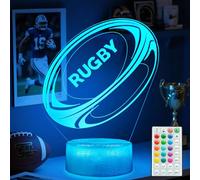 POSSHE Rugby Night Light, Football Gifts for Girl, 3D Illusion Night Light with 16 Colors Changing, Remote Control and Timer, Kids Boy Girl Room Decoration for Holiday Birthday Christmas