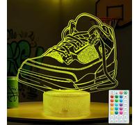 POSSHE Sneaker Gifts, Sport Shoes, Sneaker Gifts, 3D Illusion Night Light Lamp, 16 Colors Changing, Remote Control and Dimmable, Kids Room Decoration, Xmas Gifts