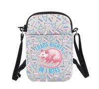 Possum Activist Gift Trans Rights Or I Bites Funny Possum Crossbody Bag LGBTQ Shoulder Bag Trans Gender Gift (OR I BITES b UK)