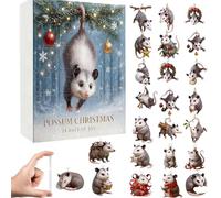 Possum Christmas Advent Calendar - 24 Days of Joy with Cute Opossum Ornaments, Advent Calendars, Festive Holiday Decor, for Animal Lovers