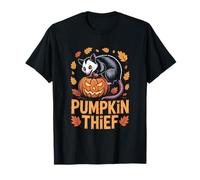 Possum Cottagecore Pumpkin Thief Halloween Artwork T-Shirt
