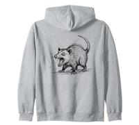 Possum Minimalist Hand Drawn Sketch Art Zip Hoodie
