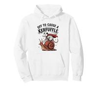 Possum Riding a Snail Funny Animal Troublemaker Kerfuffle Pullover Hoodie