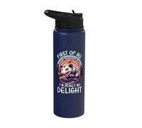 Possum Sarcasm Opossum Lover I'm Really No Delight Opossum Stainless Steel Insulated Water Bottle