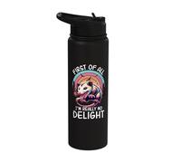 Possum Sarcasm Opossum Lover I'm Really No Delight Opossum Stainless Steel Insulated Water Bottle