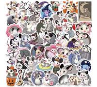 Possum Stickers 50 Pcs Waterproof Funny Cute Animals Stickers for Laptop Skateboard Scrapbook Computer Water Bottle Luggage Helmet Bike Car,Vinyl Cartoon Sticker for Kids Teens Adults