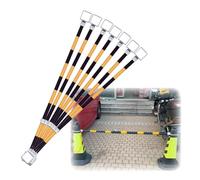 Post 1.25-2m, Set of 7 Yellow & Black Traffic Cones, Perfect for Construct Sites & Crowd Control, & Portable Safe Equint