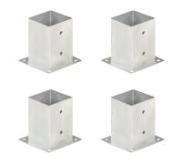 Post Anchors 4 pcs Galvanised Metal 101 mm