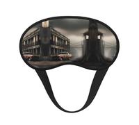 Post-Apocalypse Print Blackout Sleep Mask - Light-Blocking, Comfortable, Ideal for Travel, Camping, Meditation, and Yoga