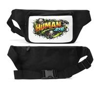 Post Apocalyptic Digital World Unisex Waist Bag Black