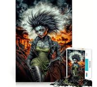 Post-Apocalyptic Gothic Woman 1000 Piece Jigsaw Puzzles for Teenagers Jigsaw Think Game Calm Mind Quality Edge (50x75cm)