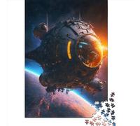 Post Apocalyptic Spaceship 1000 Piece Jigsaw Puzzle for Adults-Puzzles Teenagers Gifts -Wooden Puzzles- Relax Puzzles Games-Brain Teaser Puzzle 1000pcs (75x50cm)