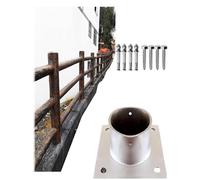 Post Base Bracket,Stainless Steel Round Post Support Base, Bolt Down Bracket for Outdoor Fence Posts, Pergolas, Mailboxes, and Deck Applications(50x80mm/2.0x3.2in)