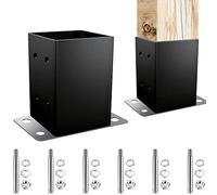 Post Base Fence Post Bracket Heavy Duty Post Anchor for Deck Supports Porch Railing Post Holders 1pcs