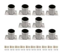 Post Base Sleeve for 6x6 4x4 2x2 8x8 Fence Posts - Heavy-Duty Anchor Bracket for Outdoor Gazebos & Railing Support - 10 Pcs 5.5 in Diameter for Backyard Use