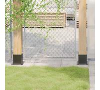 Post Bases Anthracite 101x101mm Hot-dip Galvanised Steel 4pcs Square 15x15cm Set