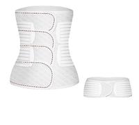 Post Belly Band Postpartum Recovery Belt Girdle Belly Binder, Recovery Belly/Waist/Pelvis Belt (Color : White, Size : L)