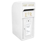 Post Box ER Cast Iron Wall Mounted Wedding Authentic Pillar Replica Lockable Post Office Letter Box White