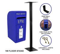 Post Box Irish/Scottish Cast Iron Royal Mail ER Floor Stand Wall Mount Letterbox