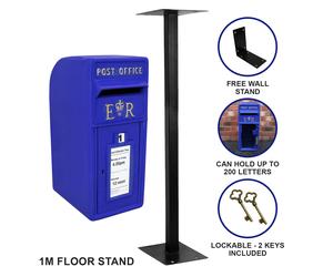 Post Box Irish/Scottish Cast Iron Royal Mail ER Floor Stand Wall Mount Letterbox