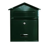 Post Box Postbox Letter Box Outside Mailbox Metal External Mail Green Outdoor Garden Wall Mounted 2 Keys Included