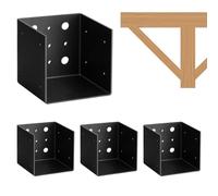 Post Bracket 4 x 4 10 x 10 cm Metal Rustproof Pre-Stretched Support | Pack of 4 Patio Post Mounts for Outdoor Garden Yard Garden Pathway Lawn Patio Gazebo