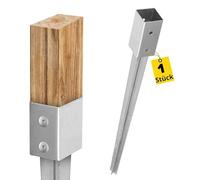 Post Bracket 45x45 Post Anchor - Impact Ground Sleeves PSG - Support Foot - Ground Spike - Impact Sleeve 45x45 mm - Ground Sleeve - Ground Anchor - Ground Spikes Metal for Wooden Posts Fence Posts