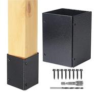 Post Bracket - Heavy Duty Adjustable Holder Feet,Stainless Steel Heavy Duty Fence Post Base with Screws | for Deck Railing Mailbox Support Porch Ground Gazebo