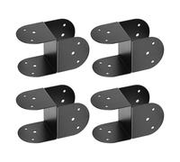 Post Brackets | 4x4inch Metal Waterproof Connector,4-Piece Wood Deck Sleeve Cap Bracket,for Indoor Outdoor Yard Porch Fence Deck Roof Gazebo Flag Pole Mail Box