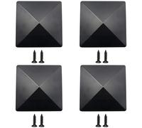Post Caps 12Pcs 4x4 Black Plastic Cap Extends The Life of Your Posts Fade Resistance Material for Deck Fence