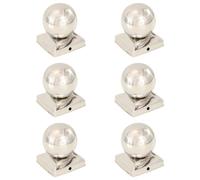 Post Caps Silver Stainless Steel 91x91 mm Globe Finial 6-Pack Fence Post Caps UK