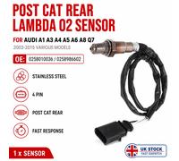 Lambda Sensor fits SEAT LEON 1P1 Post Cat 1.4 1.6 05 to 12 Oxygen Genuine Bosch